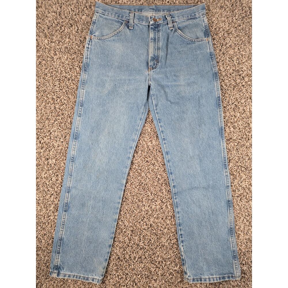 Rustler Mens Sz 32x30 Straight Leg Blue Jeans Light Wash Denim Work Pants